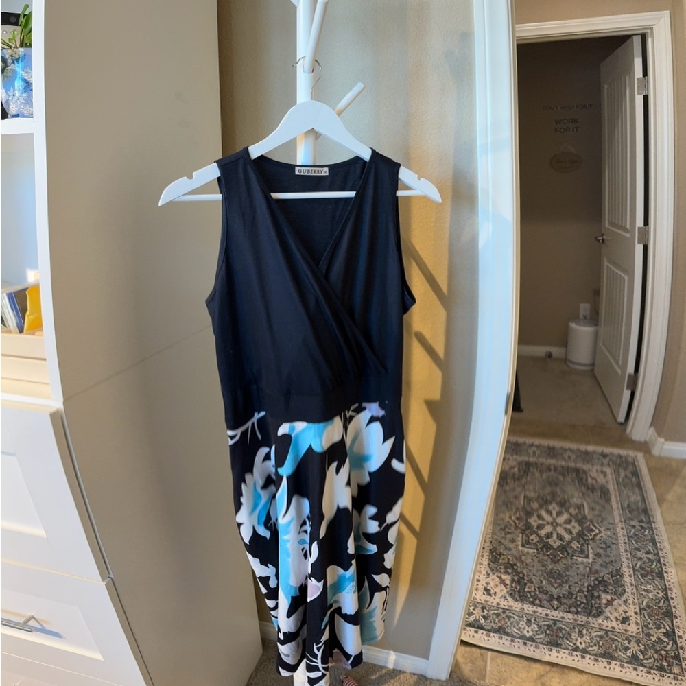 Blue and white GUBERRY sleeveless dress size medium